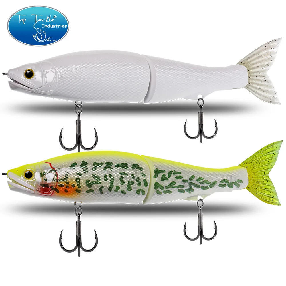 CF LURE 11,9/13,2 pulgadasWobbler Señuelos de pesca articulados cebo de deslizamiento duro flotador de cola suave tobogán Swimbait aparejos de pesca de lubina - imagen 3