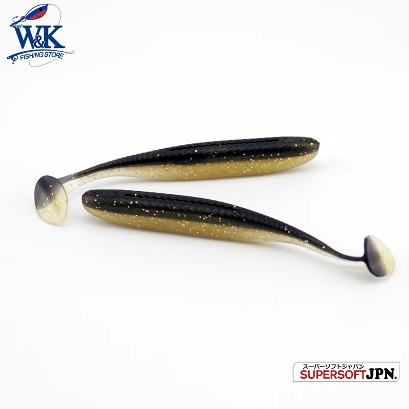 W & K Marca Señuelo Suave 9 cm 10 unids/bolsa Río Pesca Carnada Artificial de Silicona Cebo Walleye Zander Caliente # J1603-090 - imagen 4