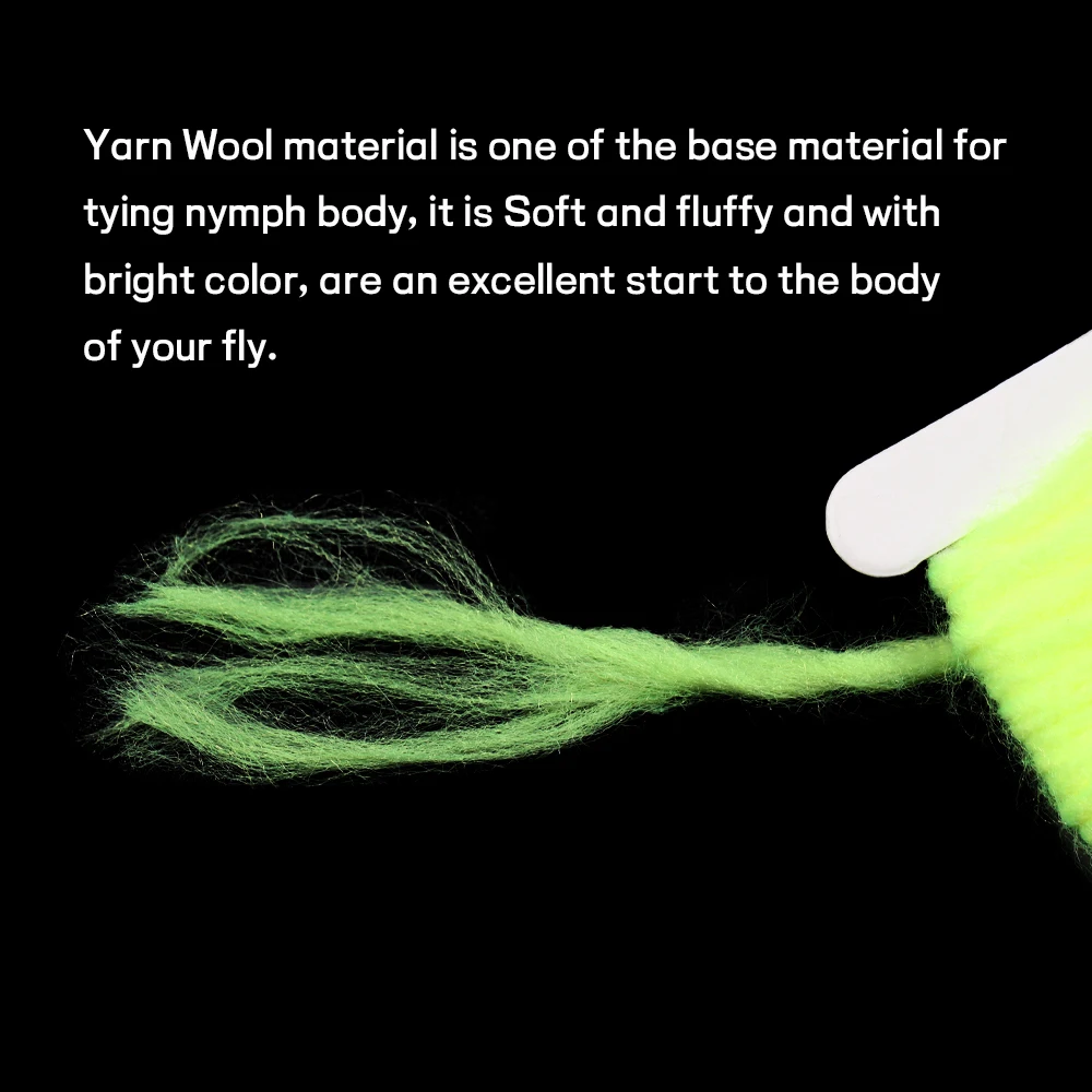 WIFREO 14 colores 3mm/2M atado de moscas hilo huevo atado de moscas Material zumbador Ninfa cuerpo cola atado fibra mosca cuerpo decoración lana - imagen 5