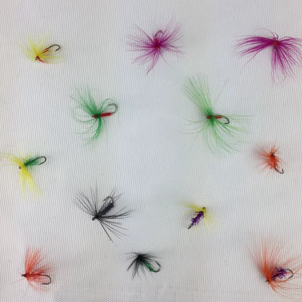 Señuelo de pesca con mosca y gancho de acero al carbono, 12 Uds., atado de moscas para material sin púas, triple, plantilla de Ninfa, streamer para nudo 6 8 10 12 - imagen 4