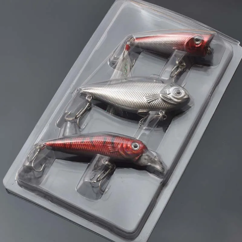 Señuelo de pesca VIB Minnow Popper 3 piezas Combo cebo duro señuelos artificiales 4g 5g 7,5g señuelos pequeños colores mezclados al azar - imagen 3