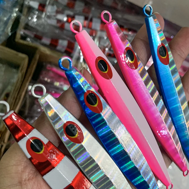 OBSESSION J42 40g 60g 80g 110g Micro Metal Señuelos de plantilla de hundimiento lento Jigbait luminoso de agua salada señuelo de pesca en barco profundo Jigging - imagen 4