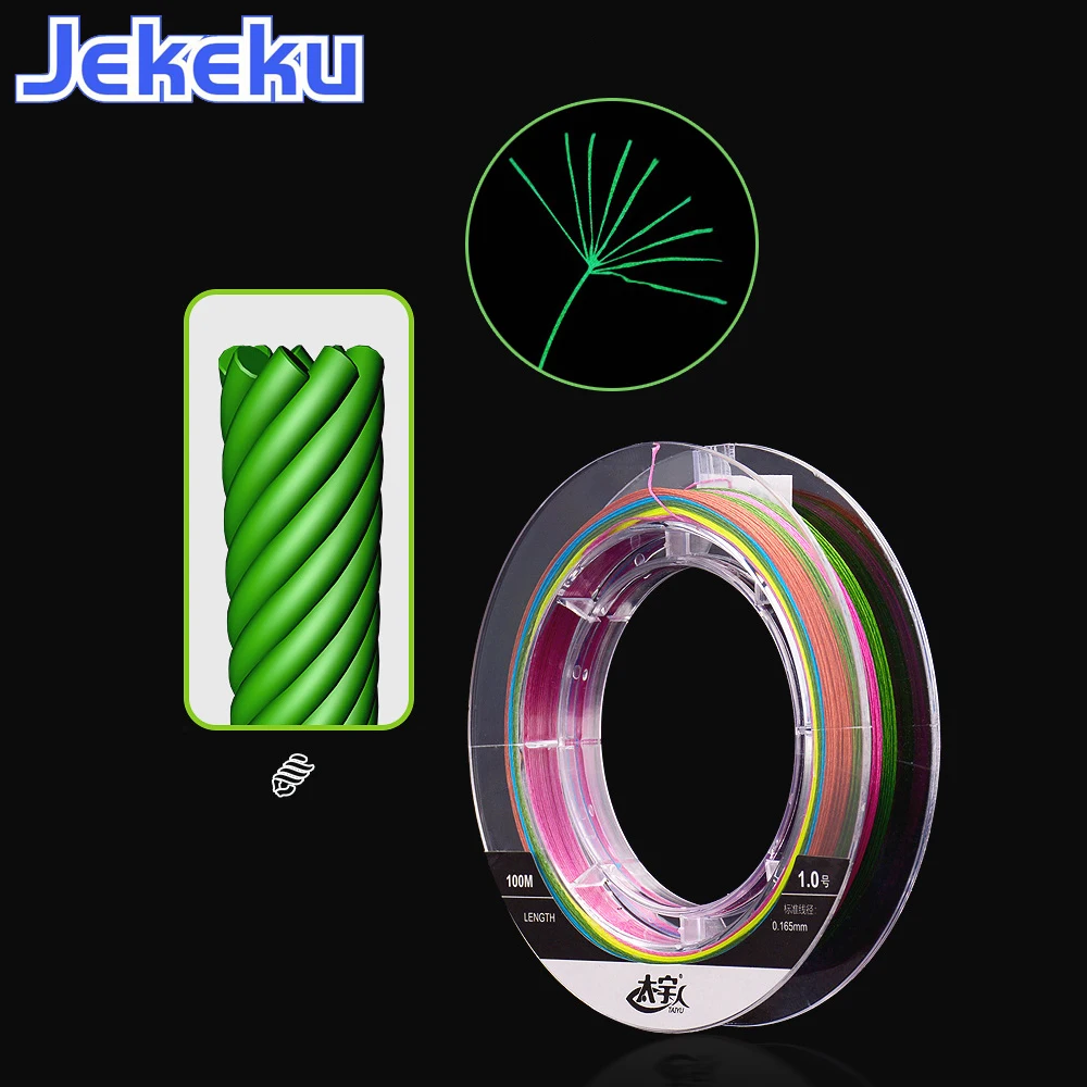 JEKEKU-sedal trenzado multifilamento, 100 metros, 9 hebras, 1 #/2 #/3 #/4 #/5 #/6 #/7 #/8 # - imagen 3