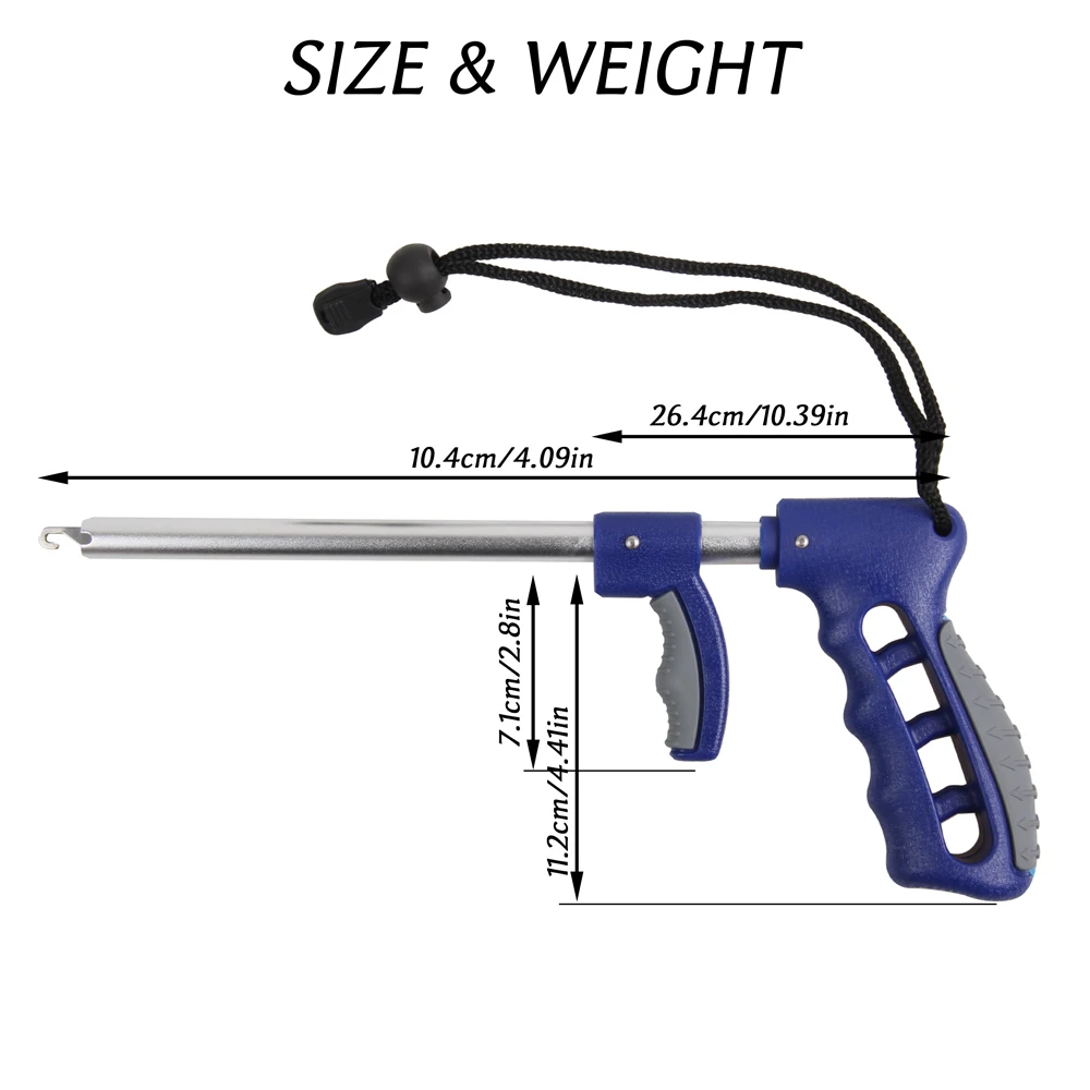 Extractor de anzuelos de pesca, alicates de pesca con mango ancho, herramienta de extracción de anzuelos de resorte para agua salada y dulce, 1 unidad - imagen 2
