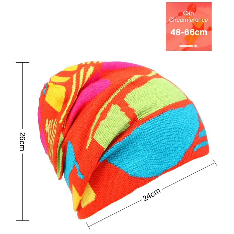 Gorros de Snowboard para hombre y mujer, gorro de patinaje Multicolor, cálido, para la cabeza, para primavera y otoño, novedad - imagen 4