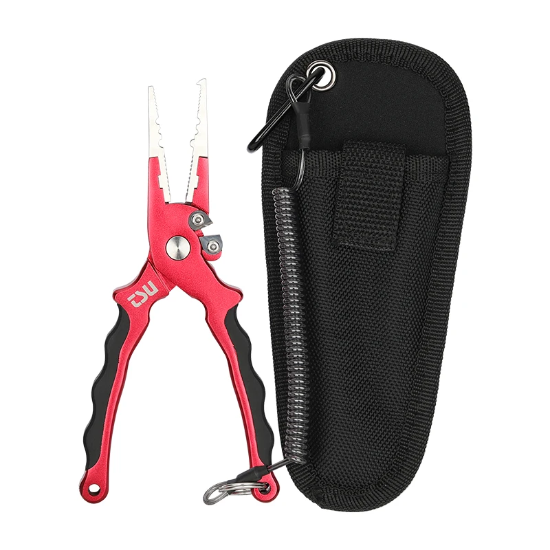 TSURINOYA-Alicates de pesca de aluminio, AP-170, cortadores de trenza de carburo de tungsteno, removedor de anzuelos, equipo de pesca resistente al agua salada - imagen 4