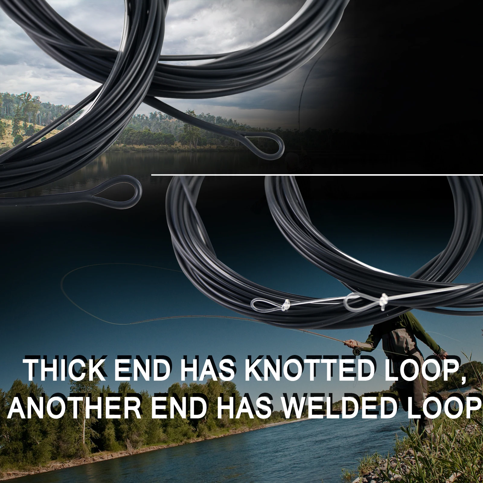 Maximumcatch 2 piezas 5-12 pies 10-25LB núcleo de monofilamento Poly líder 3-6ips hilo de pescar que se hunde - imagen 5