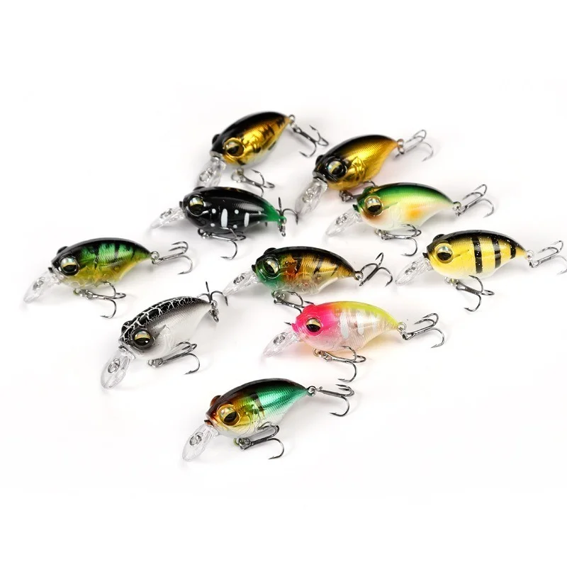 Señuelo de pesca Crankbait Wobblers, anzuelos duros de 38mm/8g, Minnow, anzuelo de alta calidad, novedad - imagen 4
