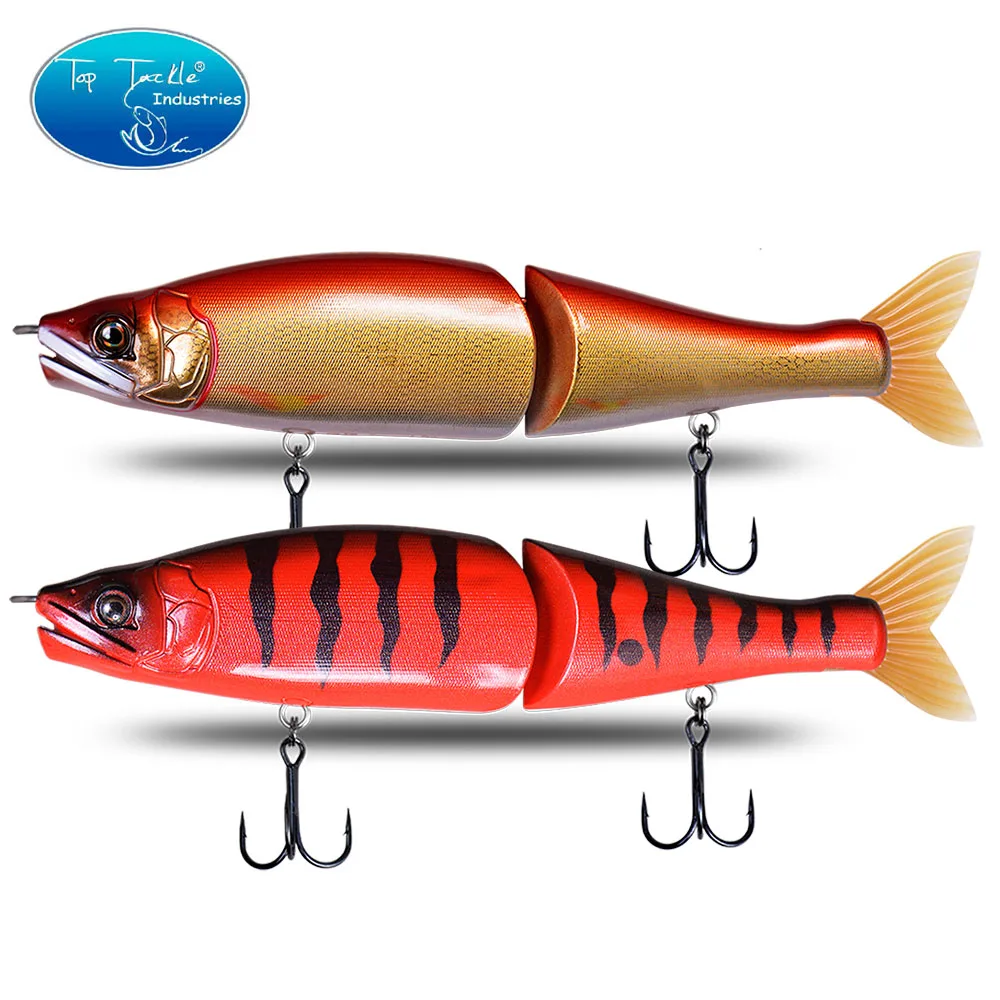 Swimbait artificial lento se hunde de señuelo de pesca 220mm nuevo bebé bajo Color bajos grandes pesca carnadas con articulaciones por Pike musky wobbler - imagen 4