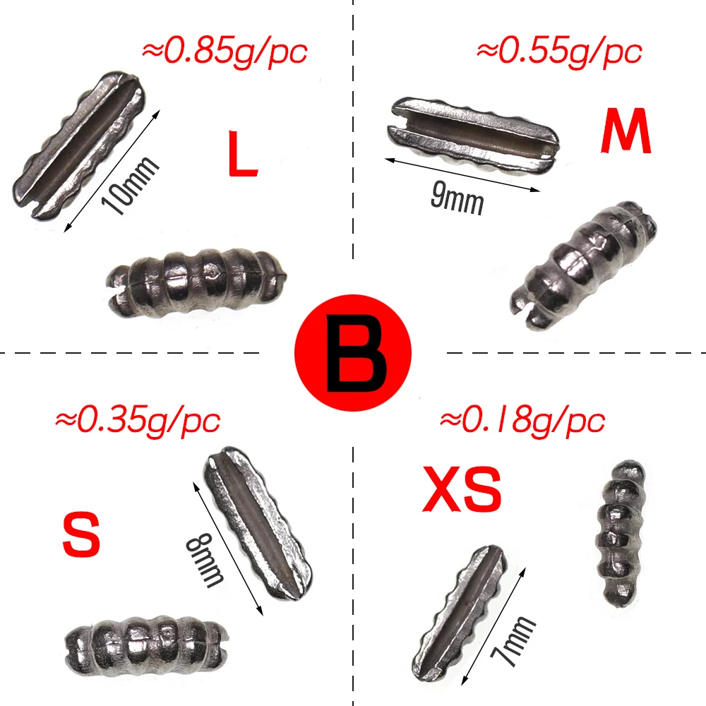 Bimoo 50 Uds XS S M L pesca de camarones ponderados cuerpo de ninfa hundimiento rápido anzuelo cuentas traseras acanaladas Scud Shell Material de atado de moscas - imagen 4