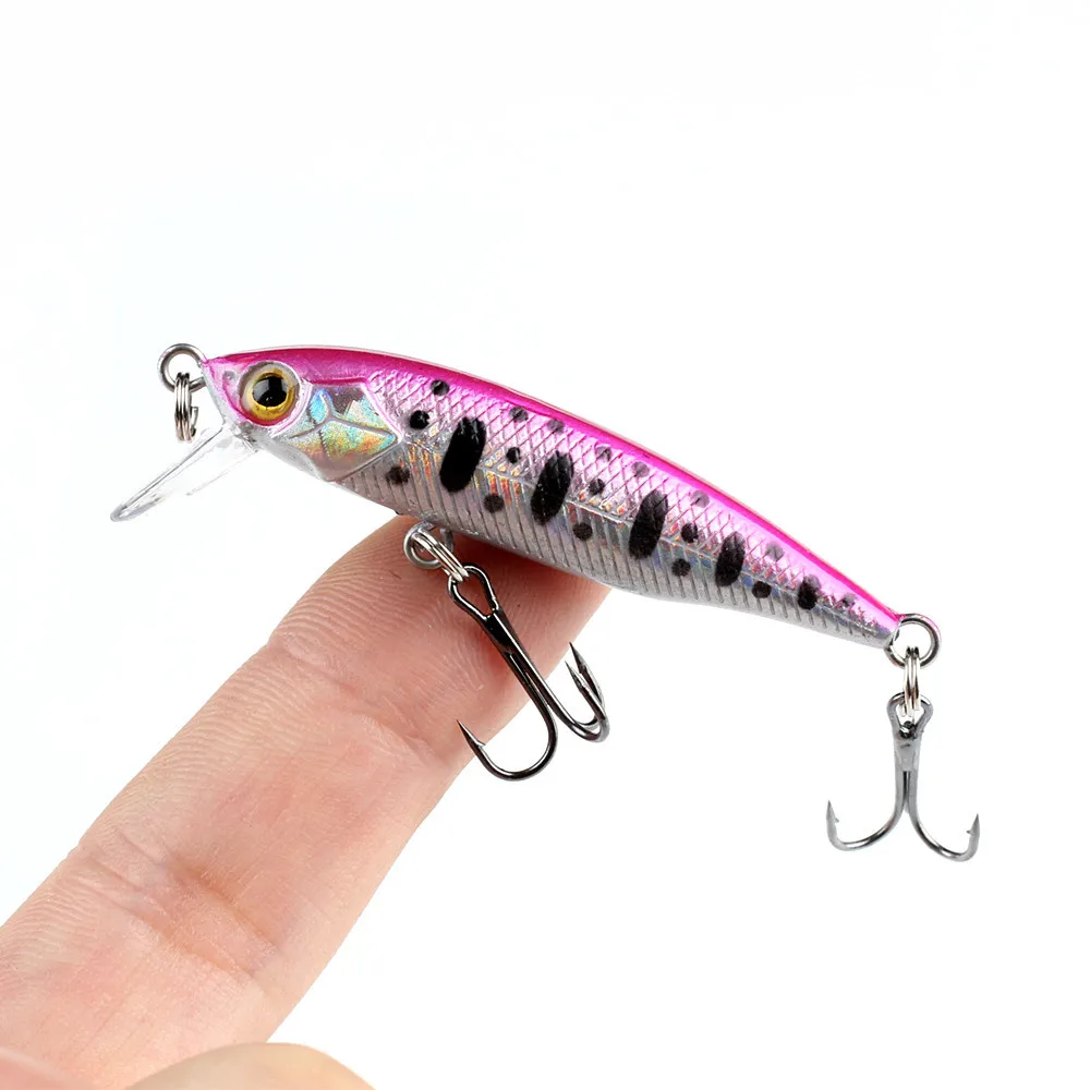POETRYYI, 1 Uds., Mini señuelo de pesca de pececillo hundido, 3,2g, 55mm, cebo duro, Wobblers de pesca, Crankbait, perca, Lucio, salmón, trucha, lubina - imagen 4
