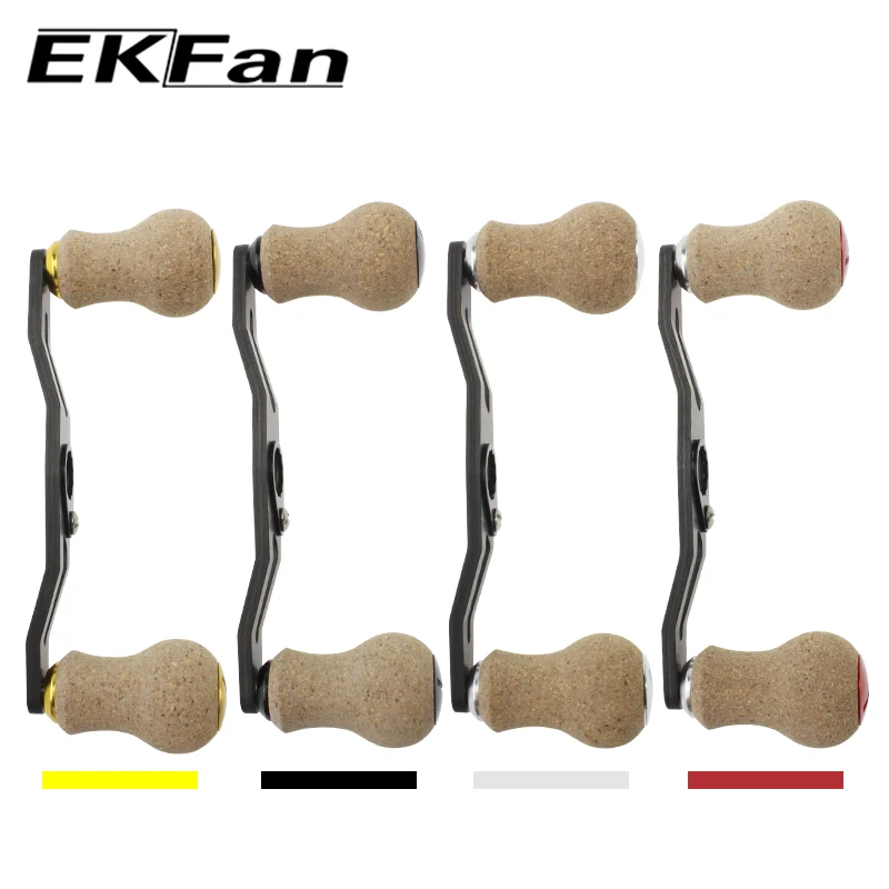 EKFan-mango de carrete de pesca de fibra de carbono, 105MM + perilla de madera blanda para agujero de 8x5MM, carrete de pesca DAI, accesorio DIY - imagen 3