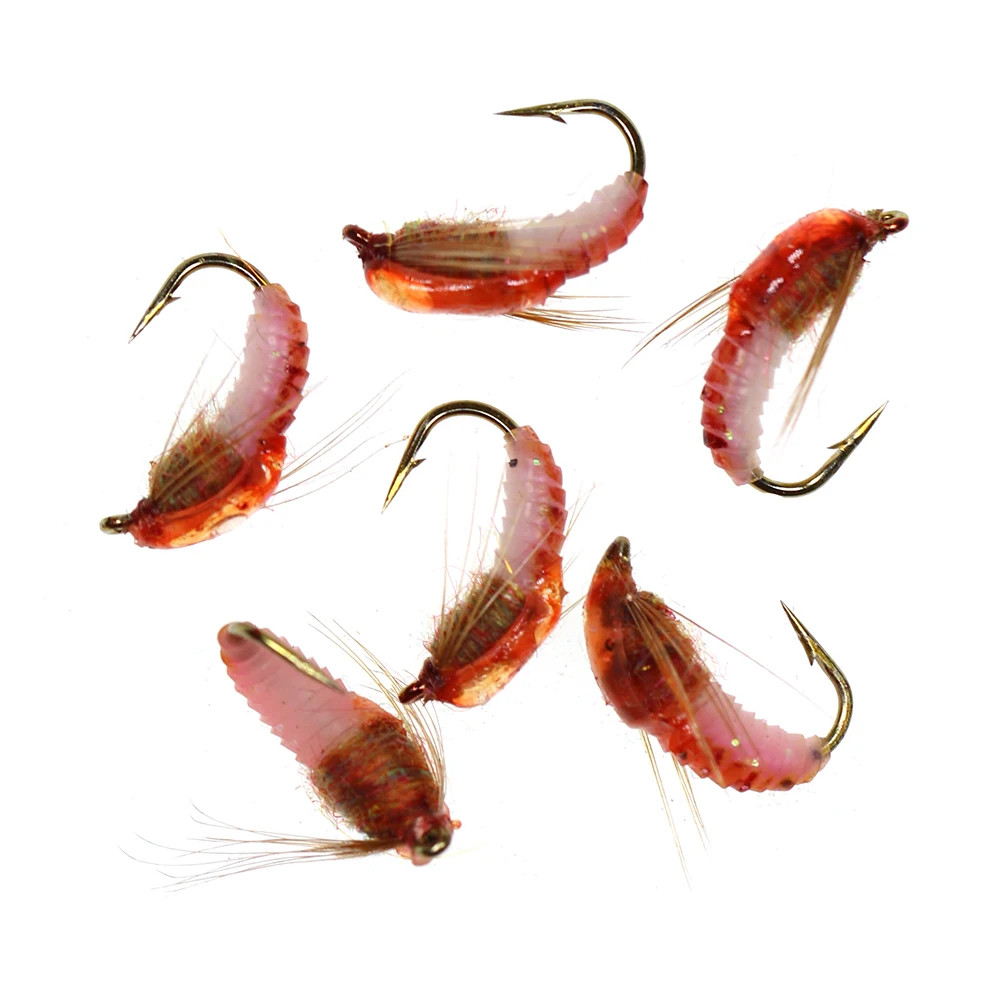 ICERIO-señuelo de gusano Brownback, ninfa, Mosca, trucha, pesca, 3 uds. - imagen 4