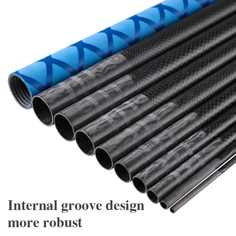 Caña de pescar telescópica de fibra de carbono puro, superligera, dura, para agua dulce, 3,6/4,5/5,4/6,3/7,2/8/9/10 metros - imagen 5