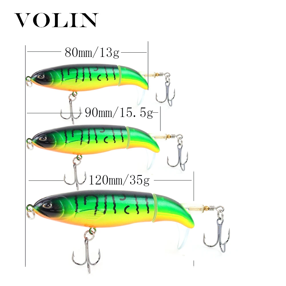 Whopper Popper-señuelo de Pesca Artificial, cebo giratorio suave de 80cm, 13g, 90mm, 15,5g, 120mm, 35gHard, aparejos de Pesca, 1 unidad - imagen 2