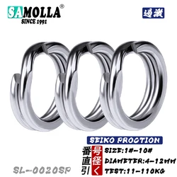 Anillos de acero inoxidable – Doble bucle abierto para pesca