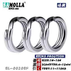 Anillos de acero inoxidable – Doble bucle abierto para pesca