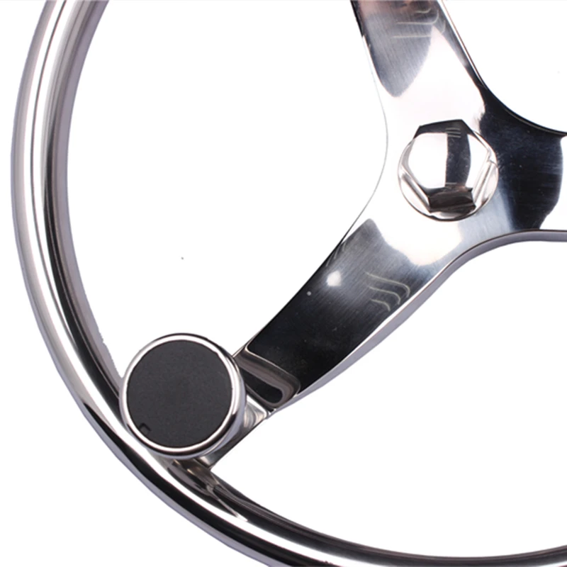 Llanta de acero inoxidable de 15,5 pulgadas, volante de 3 radios para barco marino, yate, Kayak, accesorios - imagen 4