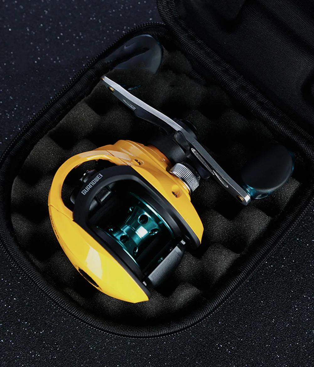 Luz Original fuerte bobina para pesca Protector caja carrete giratorio cubierta impermeable rueda de EVA caja de engranajes de almacenamiento de bolsa de esponja Liner - imagen 3