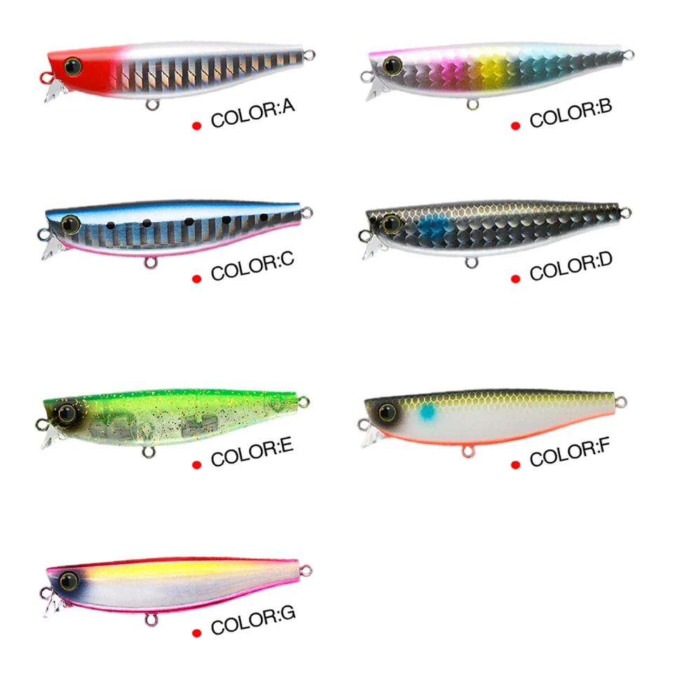 WALK FISH-señuelo de pesca de pececillos, cebo Artificial que se hunde con ojos 3D, anzuelo triple, cebo duro de agua salada, aparejos de pesca de lubina, 60mm/10g - imagen 3