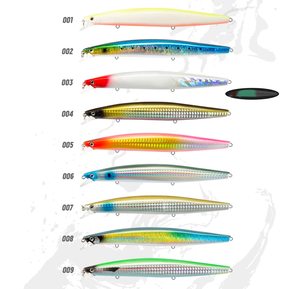 Señuelo de pesca suspendido D1 Sea Bait con anzuelo BKK, 160mm, 145mm, 120mm, señuelo artificial tipo Minnow Wobbler profesional para pesca de lubina DT5002 - imagen 5