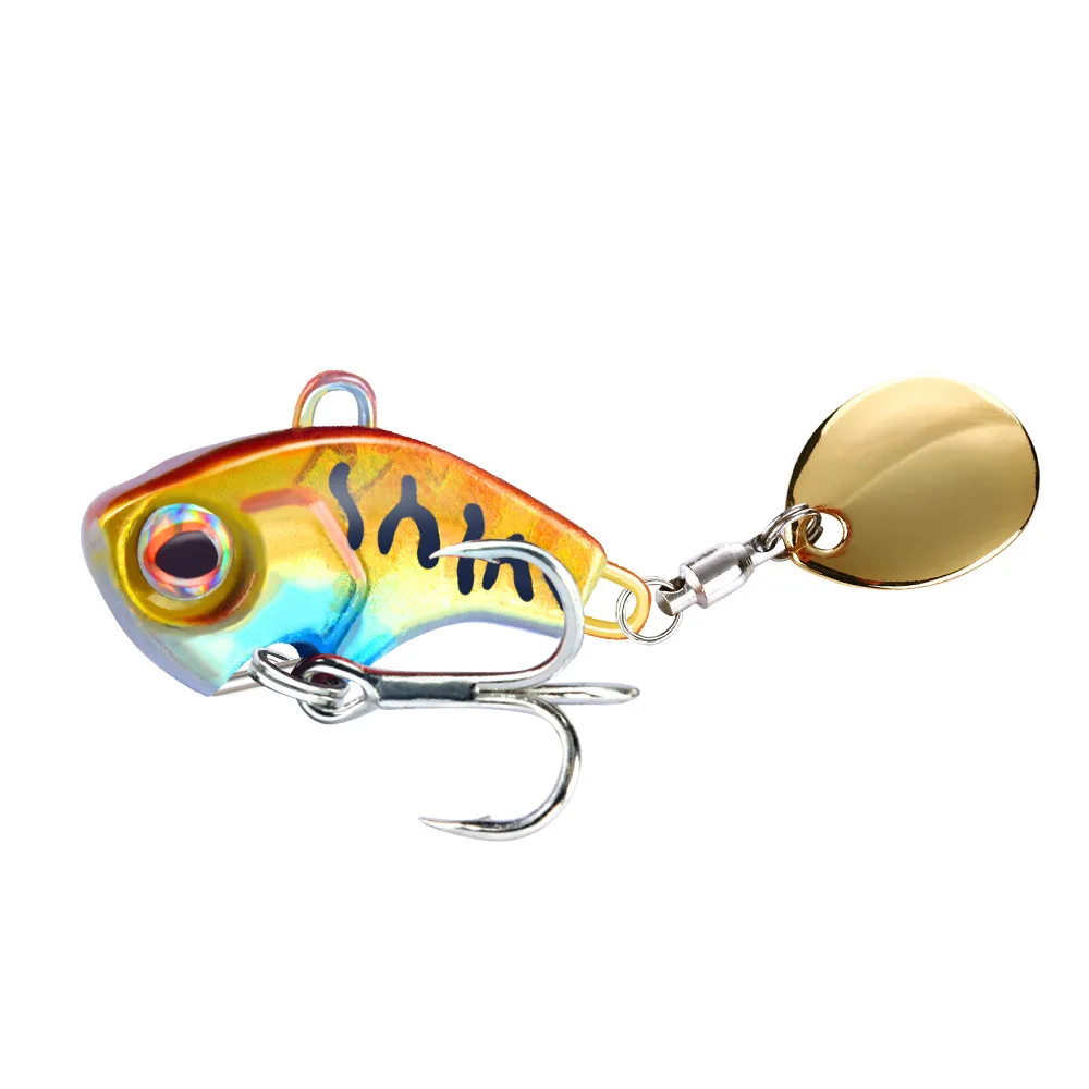 Nueva llegada 1 Uds 7g/10g/14g/20g Metal VIB señuelo de pesca Spinner hundimiento cuchara giratoria Pin Crankbait lentejuelas cebos aparejos de pesca - imagen 4