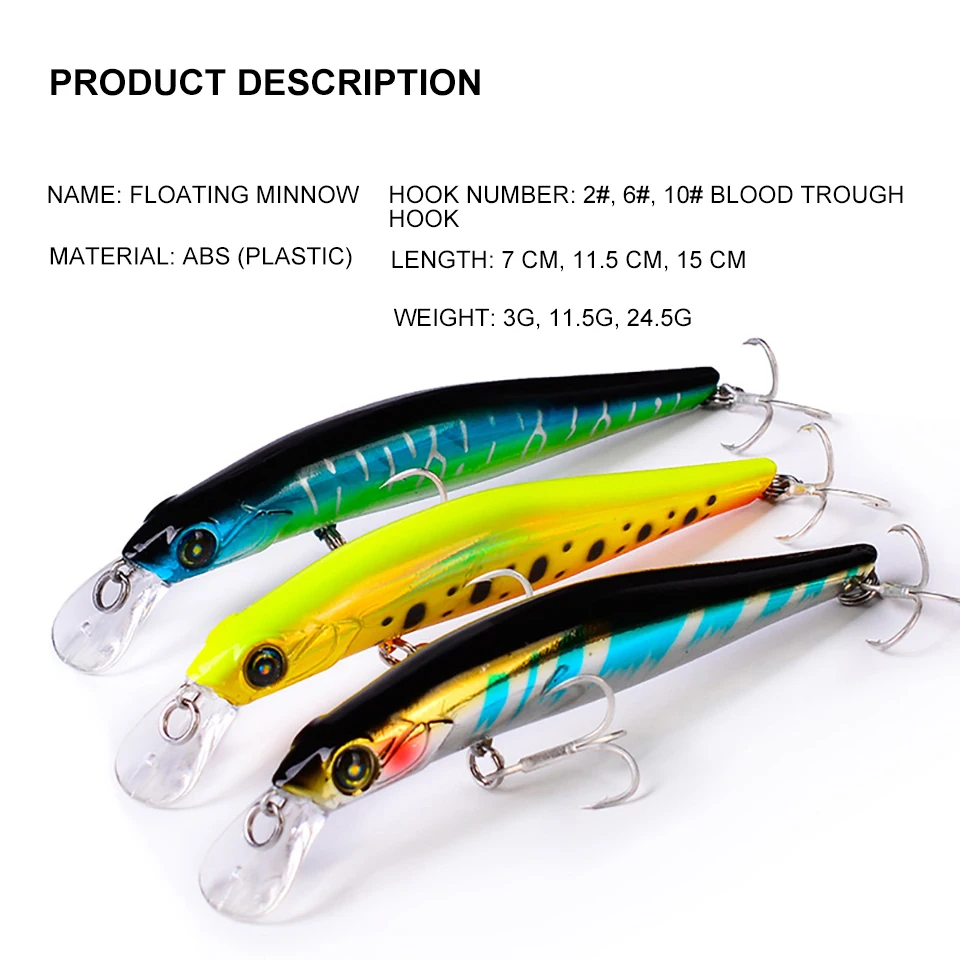 WALK FISH-señuelo de pesca de pececillos, 1 unidad, 3g/11,5g/24,5g, Wobblers, ojos 3D, cebo duro Artificial con canal de sangre, aparejos de tres ganchos - imagen 4