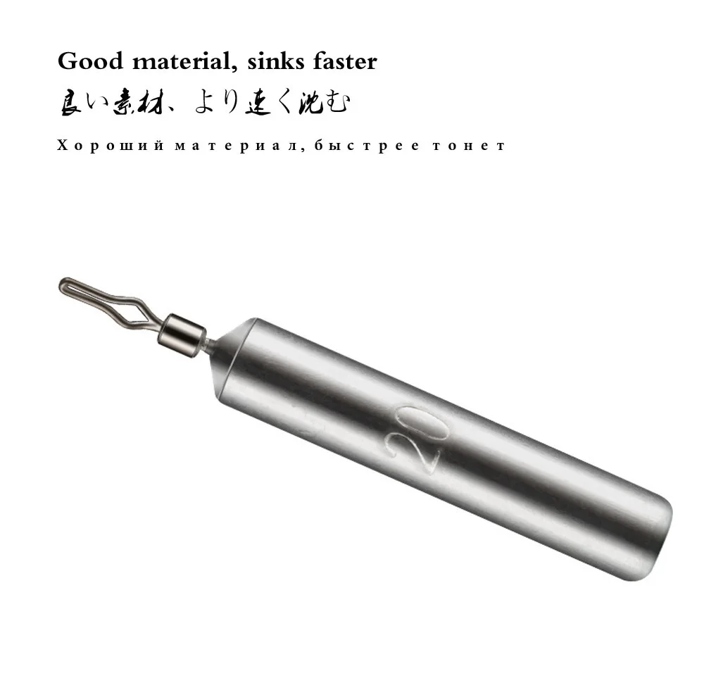 Plomos de aparejo largo, pesas de pesca de plomo, cabeza de plantilla giratoria, cebo fundido de red, accesorios de Juego de pesca, 50 Uds. - imagen 3