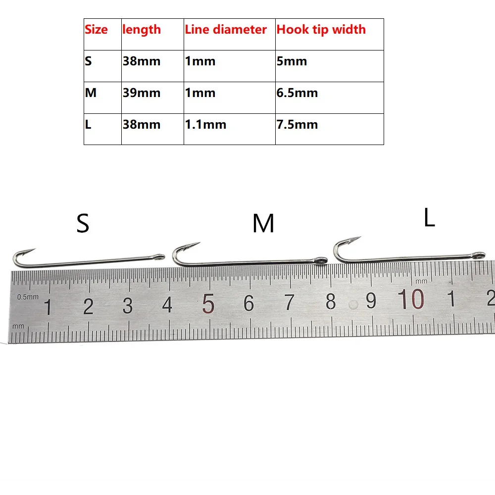 Anzuelos de pesca de caña larga y recta, ganchos de púas de acero al carbono, Monopterus, anzuelo de Anguila y Tortuga, 30 unids/lote - imagen 2