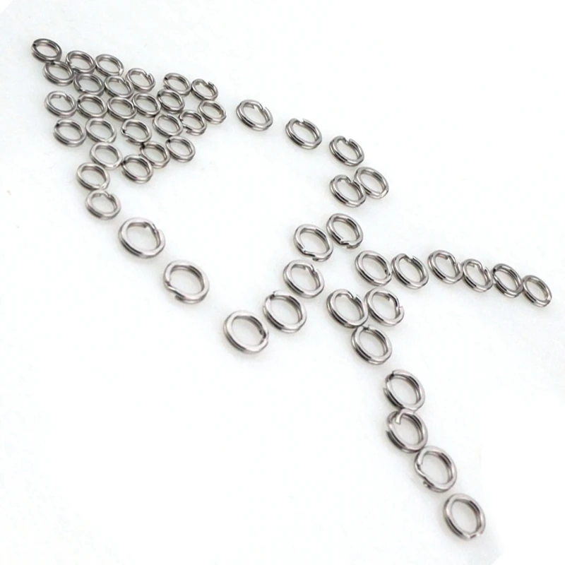 Anillo dividido de acero inoxidable, anillo sólido de conexión de doble bucle abierto, herramienta de carpa, accesorios de pesca, aparejos, 25 unids/bolsa - imagen 5