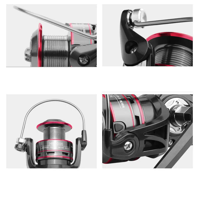 Carrete De Pesca giratorio para carpa De agua salada, accesorio con cuerpo De Metal, rueda De Pesca Jigging, relación 15BB 5,5: 1 500-6000, modelo De Pesca, 2 carretes - imagen 5