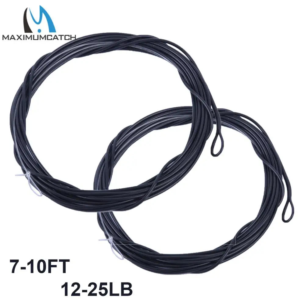 Maximumcatch 2 piezas 5-12 pies 10-25LB núcleo de monofilamento Poly líder 3-6ips hilo de pescar que se hunde - imagen 3