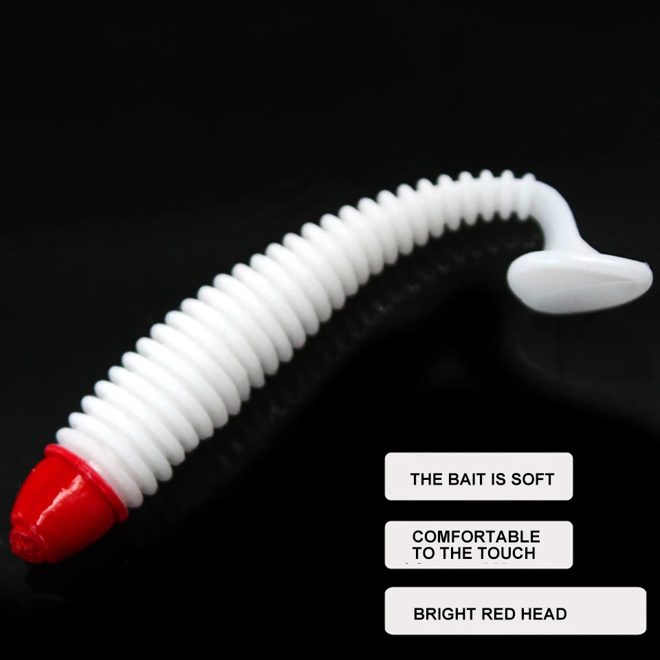 10 unids/lote 50mm 60mm 70mm T cola japonesa de señuelo de pesca Jigging gusanos de pesca cebos artificiales de silicona Swimbait cebos blandos - imagen 2