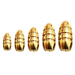 Ganchos de plomo con bala afilada de cobre para pesca variada