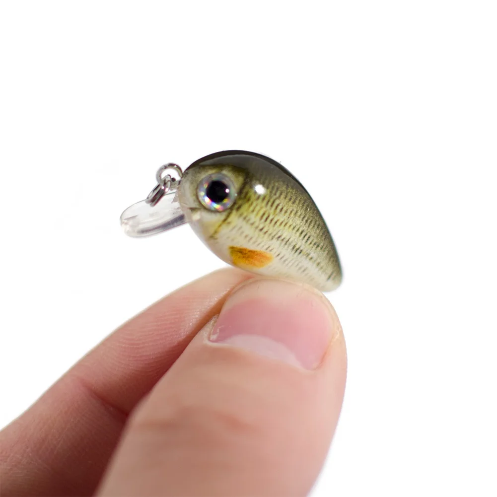 FLYSAND Crankbaits lindo conjunto Micro cebo duro Pesca ultraligera cebos artificiales Mini señuelo de búsqueda 2,7 cm/1,5g 5 unids/caja - imagen 3