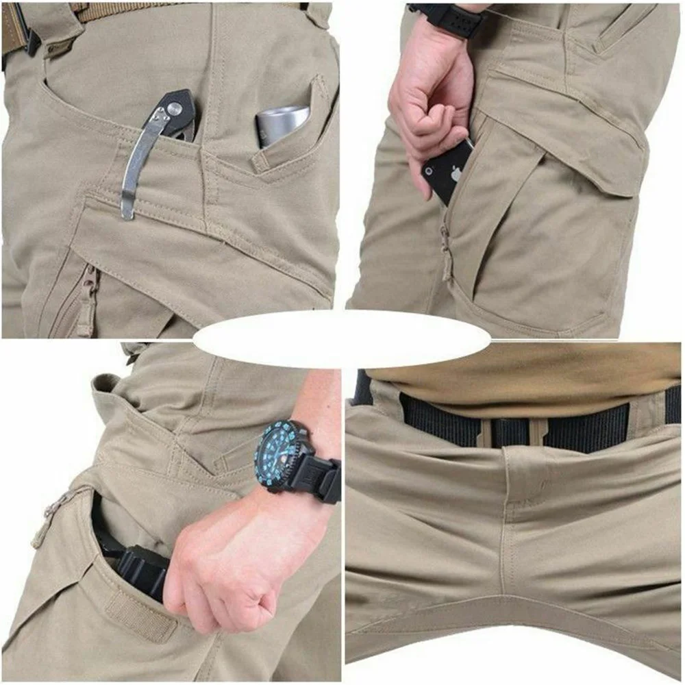 Pantalones tácticos militares para hombre, pantalón de combate SWAT con múltiples bolsillos, IX9, impermeable, resistente al desgaste, Cargo, X159G - imagen 4