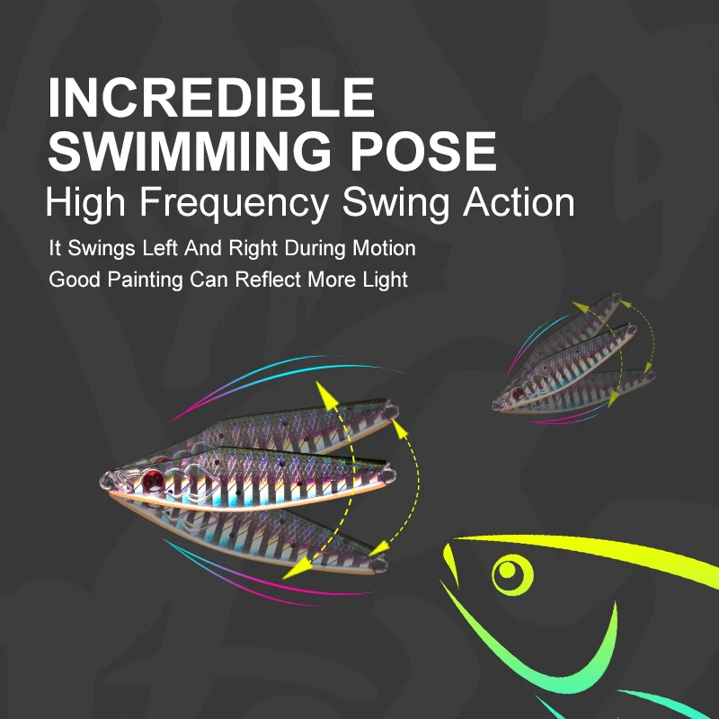 Kingdom-cebos de plantilla de Metal, 7g, 11g, 14g, 21g, 28g, Señuelos de Pesca hundidos, cebo de Metal fundido, señuelos artificiales, lubina, perca - imagen 4