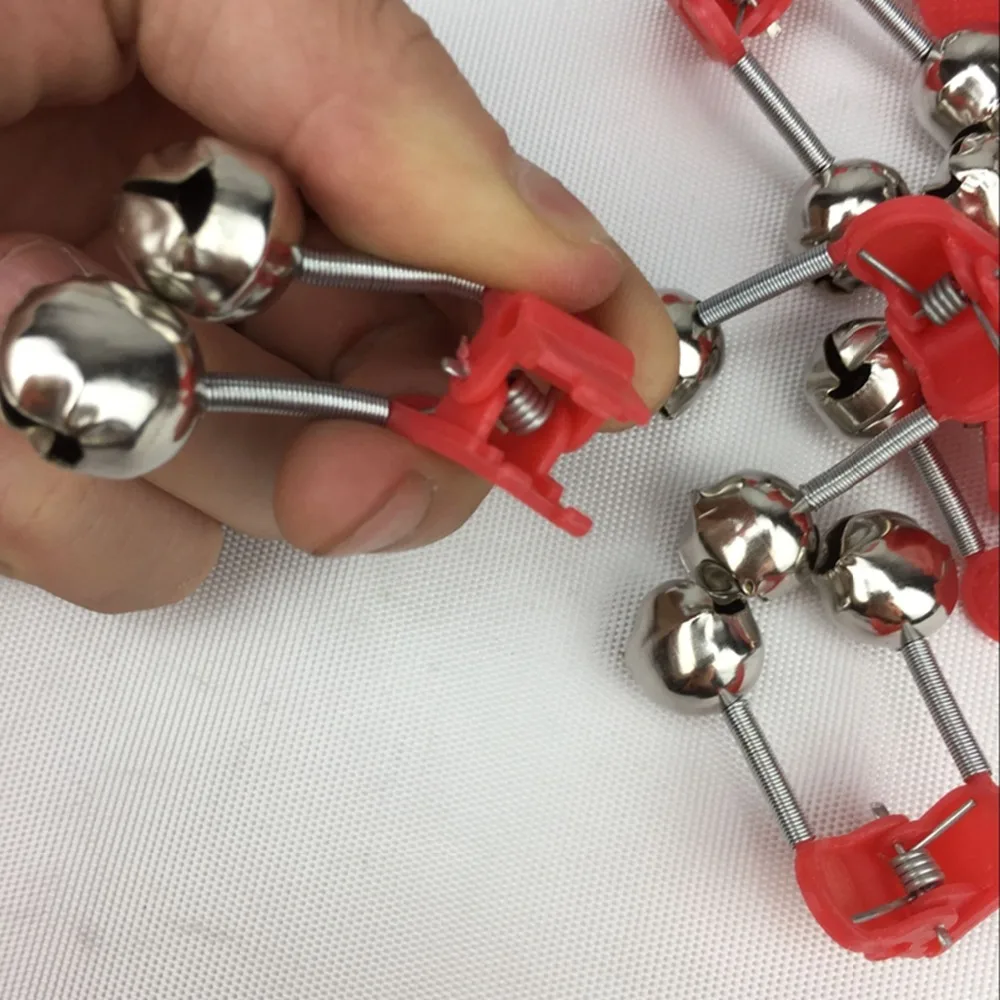 Barra de campana pequeña con indicador de mordida, herramientas de alarma, accesorios inox, alimentador, carpa, pez, campana/caja de alarma, cebo, barco, auger, pesca, rojo, 3 uds. - imagen 5