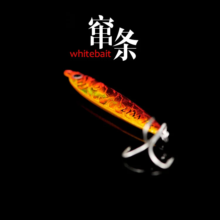 Jigs-señuelo de pesca blanco, cebo súper largo de fundición, Jigbait Artificial, cucharas de pescado, 7g/10g/15g/20g, anzuelos triples, fregadero rápido - imagen 4