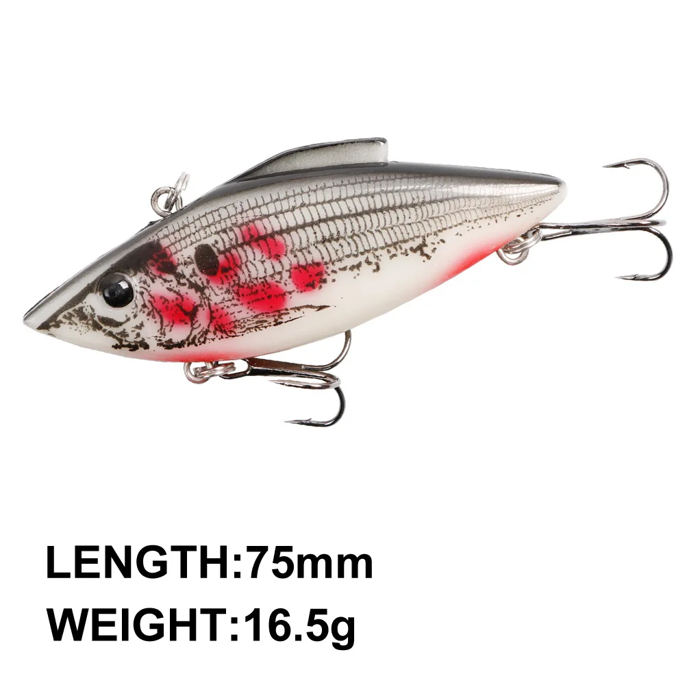 Cebo giratorio de Metal VIB, cebo Artificial de hundimiento, Wobbler para nadar, señuelos duros de plástico Crankbait, cebos giratorios de buceo en el mar de invierno, 1 unidad - imagen 5