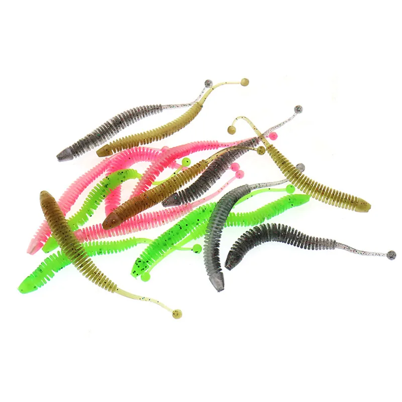 HISTOLURE-señuelo de pesca suave, cebo Artificial de silicona, 80mm, 1g, cola de bola pequeña, 10 unidades por lote - imagen 2