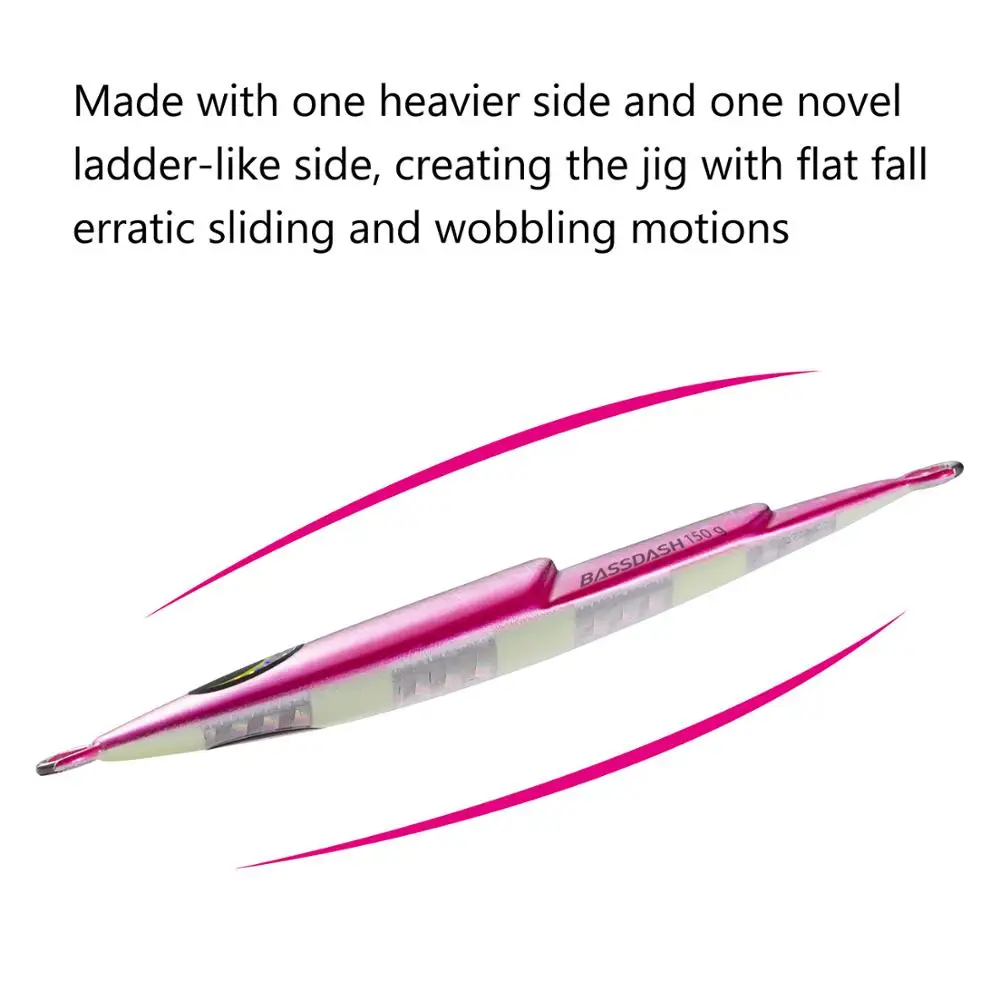 Bassdash-señuelo luminoso para pesca en agua dulce, anzuelo Vertical de Metal, cuchara para agua salada, 3 colores, 3 pesos, 1 pieza - imagen 2