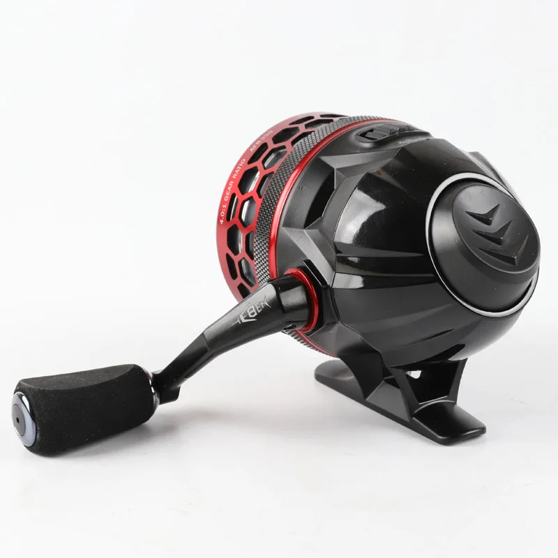 Tirachinas de pesca, carrete de mano giratorio 4,0: 1, relación de engranaje, 6BB catapulta, caza al aire libre, carrete cerrado con línea de 10lb, carrete Brutus - imagen 4