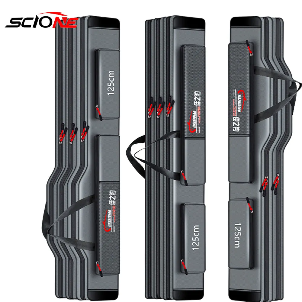 Bolsa plegable Oxford para caña de pescar, bolsa de almacenamiento para caña de pescar, carrete, señuelo, aparejos de pesca, 70/80/90/120/130cm, X277G ++ - imagen 3