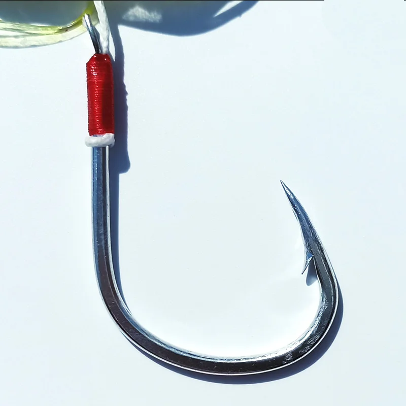 Anzuelo de silicona para pesca en el mar, anzuelo brillante de plantilla lenta, 1/0, 2/0, 3/0, 4/0, 5/0 - imagen 5