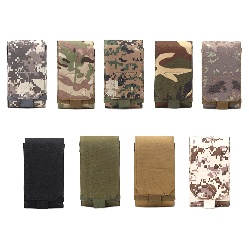 Bolsa de camuflaje para exteriores, soporte táctico para teléfono del ejército, funda para cinturón deportivo, impermeable, de nailon EDC, bolsas de camuflaje deportivas para caza en mochila - imagen 5