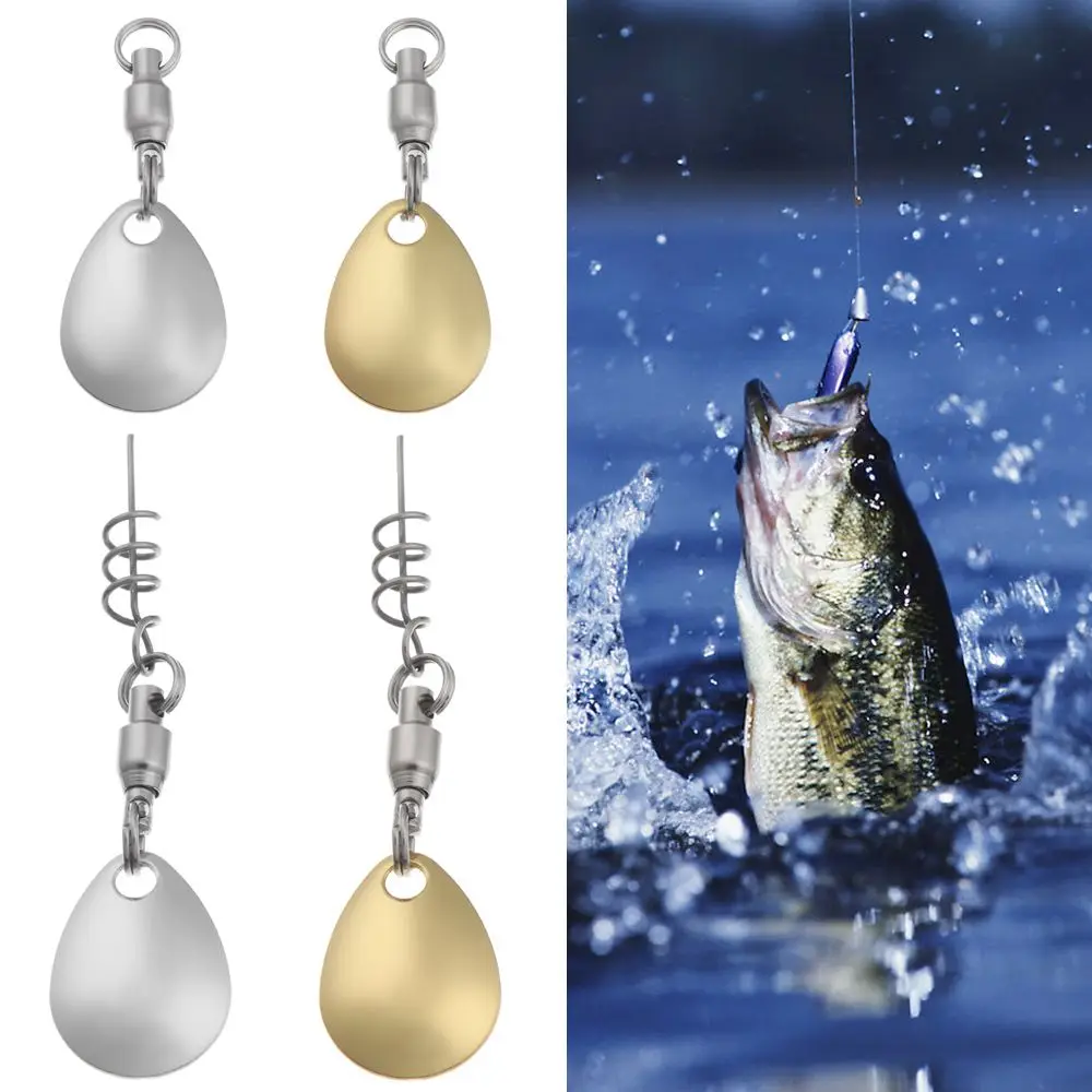 Señuelo de Metal de 7 piezas para pesca artesanal, señuelos de cuchara giratoria, ranas VIB, accesorios reflectantes de acero inoxidable, hoja ruidosa, herramienta de pesca - imagen 3