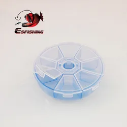 ESFISHING-cajas de aparejos de pesca, estuche de almacenamiento de 6 ganchos, compartimentos, caja de señuelos de pescado, soporte de almacenamiento de plástico, accesorios de pesca