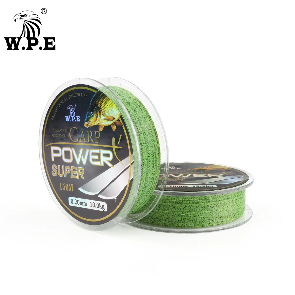 Línea de pesca de carpa superpotente marca W.P.E, línea de pesca con revestimiento de fluorocarbono de 0,2mm-0,60mm, línea de hundimiento rápido de doble color de 10-41KG - imagen 2