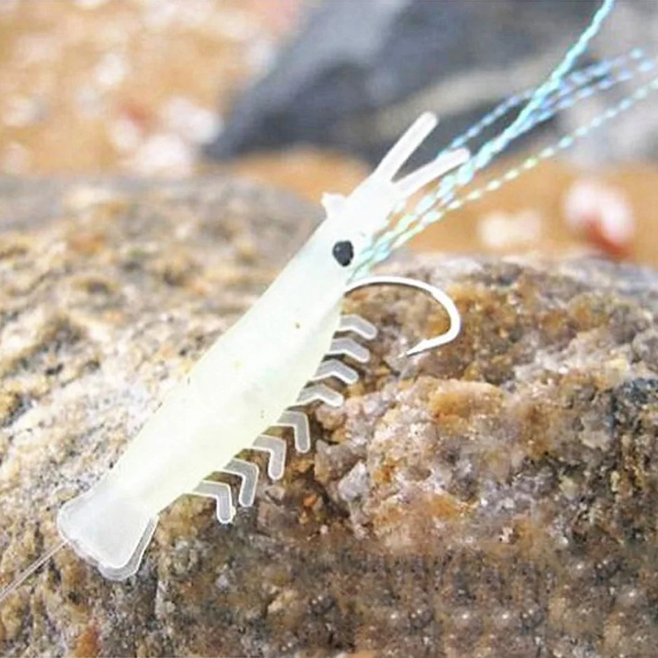 Sabiki-Señuelos de Pesca en agua salada, cebo de camarón brillante para pesca nocturna, 1 paquete (5 unidades) - imagen 5